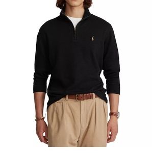 Polo Ralph Lauren 1/4 Zip Pullover Black Size 2XL Tall